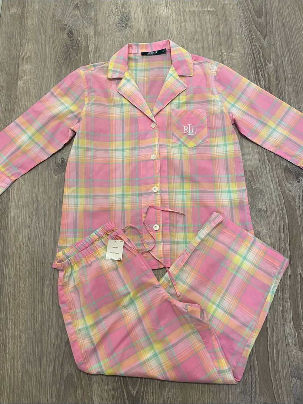 NEW Lauren Ralph Lauren Pink Plaid Pajama Set Women's- PS